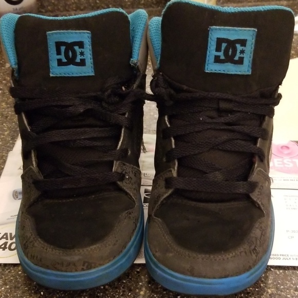 DC Shoes - Youth size 4 DC shoes blue, gray, and black